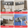 International electrician socket one-turn multi-expansion in-situ replacement punch-free converter plug-in kitchen extension multi-functional socket expansion to the right gray fifteen holes per opening