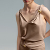 NEIWAI detachable metal buckle knotted vest/straight pants/skirt NW251WB3210-4120-4311 twisted vest-taupe S