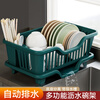 GUIG kitchen drain rack, sink side washing dish drain basket, dish rack, chopstick storage rack, tableware drain basket, honey pomelo yellow - vitality, upgraded extra thick, no water accumulation, extra large drain tray, side row - no bowl rack