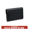 COACH CardCase10 Car Horse Flip Cross Pattern Leather Wallet Card Case Women's Black Basic Pack (Bag + Dust Bag)
