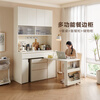 Quanyou Home Cream Style Multifunctional Sideboard Integrated Wall Dining Room Dining Table and Chair Combination Storage Tea Cabinet