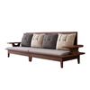 Yu Li Hanjin new Chinese style South American black walnut solid wood sofa combination winter and summer dual use living room small apartment simple coffee table four seats + long coffee table