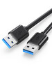 Interesting appliance double-ended USB data cable male-to-male radiator double-male notebook cable adapter interface computer transmission charging cable two-way extension fast dual USB 1 meter USB2.0 1 pack classic black