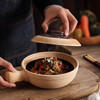 Cantonese-style claypot casserole, commercial high-temperature resistant, dry-cooked, non-cracking, traditional old-fashioned single-handled clay pot, special small casserole, dry-cooked, non-cracking, long-handled casserole - with lid 1000ml