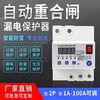 Open switch main gate lightning protection and leakage protector 220V household intelligent automatic reset reclosing circuit breaker monitoring box 2P 63A