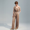 NEIWAI detachable metal buckle knotted vest/straight pants/skirt NW251WB3210-4120-4311 twisted vest-taupe S