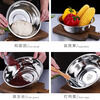 Caitang Intelligent Manufacturing 304 Stainless Steel Round Soup Bowl Soup Basin Canteen Vegetable Bowl Rice Bowl Egg Basin 16cm (Jingcang)