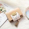 Good and cute ladies wallet 2024 new coin purse wallet female simple ins cute Japanese girl heart versatile small and large wheat ear series short wallet-beige