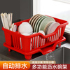 GUIG kitchen drain rack, sink side washing dish drain basket, dish rack, chopstick storage rack, tableware drain basket, honey pomelo yellow - vitality, upgraded extra thick, no water accumulation, extra large drain tray, side row - no bowl rack