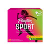 Playtex sports series long tube tampons with flow rate, no sensation during menstruation, no burden when traveling and entering the water, 32 pieces (regular 16 + high flow 16)