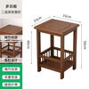 FANCYCHIC home sofa side cabinet small coffee table mahjong table corner corner small square table storage rack tea table tea table side tea cabinet two-story brown fence