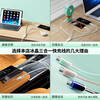 Wang QC120W charger fast charging one to three Huawei Xiaomi Apple three-in-one data cable tye socket bull black crystal blue 1.2 meters three-in-one fast charging cable + QC120W charger
