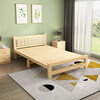 Folding bed solid wood single bed office lunch break bed home 1.2m hard wooden bed rental small bed installation-free folding bed - hollow bedside 120cm wide * 196cm long