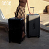 Cece large-capacity suitcase women's travel trolley case student universal wheel coded leather suitcase for men gun gray 26 inches