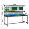 Kegan diy aluminum alloy anti-static workbench aluminum profile operating table computer table workshop factory assembly line assembly table repair table can be customized including accessories 2000*800*1600