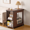Old bamboo craftsman removable side table living room coffee table sofa side table multi-functional medieval folding tea table table storage rack corner table side cabinet