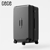Cece large-capacity suitcase women's travel trolley case student universal wheel coded leather suitcase for men gun gray 26 inches