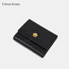 CRTNZO KROEZ Light Luxury Wallet Women's Short 2026 New Coin Purse Women's Card Holder New Year's Valentine's Day Birthday Gift Practical Black - Light Luxury Gift Practical for Girlfriend Wife Girlfriend's Birthday Gift