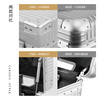 USHOW TRAVEL German craftsmanship PC box aluminum frame trolley suitcase photography tool box aviation captain's box men's and women's luggage code box silver rounded buckle 20 inches - check-in required - with liner