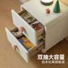 Genji Muyu solid wood children's bedside table white cream style 0.4m children's bedside table (pink handle)