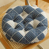 Cotton and linen futon cushion, thickened fabric, round tatami, bay window floor, meditation office chair cushion, meditation cushion, round shape - ethnic style red, about 45cm*45cm (comfortable and thickened version)
