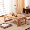 Shantou Lincun Japanese-style small tea table, Zen modern and simple solid wood kang table, bay window table, window sill low table, customized size, complete decoration