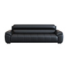 Earl Cullen office sofa coffee table simple modern three-seat leather sofa business reception big black cow reception and negotiation three-seat cat scratch leather
