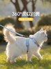 Qi Oh Cat Leash, Adjustable Cat Walking Rope, Cute Kitten Harness for Outings, Small Dog Pet Supplies, Little Bear - Blue, Vest Style, Double Lock, Anti-Escape M - Recommended: 7-15 catties. Specific details are subject to bust size.