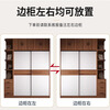 Haoxuan Wardrobe Home Bedroom Solid Wood Rental Small Apartment Wardrobe Sliding Door Cabinet Storage Cabinet Walnut + White 1.6m Three-Door Main Cabinet (Deep 60cm Solid Wood)
