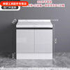 Shantou Lincun countertop cabinet kitchen all-in-one simple cabinet economical sink cabinet stove cabinet home rental cabinet 90CM flat style + thickened slate solid wood ecological board