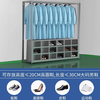 Baigang stainless steel clothes and shoes integrated cabinet dust-free and sterile purification workshop hangers factory workshop laboratory shoe cabinet coat and hat 304 clothes and shoes integrated 12-grid shoe cabinet