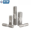 Guwanji 304 stainless steel double-head screw rod two-head tooth bolt with wire connection stud rod M3M4M5-M24 M4*110 10 pieces