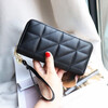 Sudou diamond pattern women's wallet women's long multi-function wallet 2025 new fashion card bag clutch bag wallet zipper