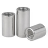 Jinggong extended nut 304 stainless steel cylinder thickening and height welding internal thread round nut column m4m5m6m8m10 M8*50* 12 (2 pieces)