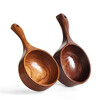 Water spoon Korean style whole wood handle solid wood measuring spoon large natural color large leaf camphor water scoop 375ml