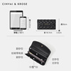 CinvaiKrose small c&k long wallet women's 2025 new versatile multi-functional coin purse rhombus hand wallet black Black