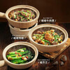 Cantonese-style claypot casserole, commercial high-temperature resistant, dry-cooked, non-cracking, traditional old-fashioned single-handled clay pot, special small casserole, dry-cooked, non-cracking, long-handled casserole - with lid 1000ml