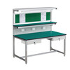 Kegan diy aluminum alloy anti-static workbench aluminum profile operating table computer desk workshop factory assembly line assembly table repair table can be customized including accessories 1400*600*1600 double drawer