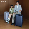 Kara Sheep suitcase 46-open deep compartment large capacity pure PC suitcase trolley case password titanium blue 28 inches
