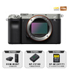 Sony Alpha 7C full-frame mirrorless camera, lightweight, compact, easy to control, real-time eye focus, silver (A7c/a7c/a7c)