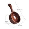 Water spoon Korean style whole wood handle solid wood measuring spoon large natural color large leaf camphor water scoop 375ml