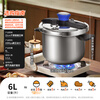Shuangxi pressure cooker 304 stainless steel gas induction cooker universal explosion-proof household pressure cooker one-hand opening and closing 22CM/6L