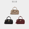 ELLE women's bag 2025 new bag style crocodile pattern handbag commuting versatile shoulder crossbody key bag elephant gray