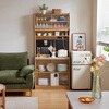 Lin's home sideboard wall-mounted integrated storage cabinet living room tea cabinet home with dining table storage cabinet Lin Mu series UB7T combination 0.8m sideboard + 1.4m5R dining table