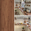 Oluoxun Salin same color nanmu imitation wood grain slate kitchen countertop customized cabinets bar stove dining side customized Tiancheng Jinqiang nanmu (12 thick) price per linear meter