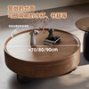Pashaman antique style solid wood coffee table living room home light luxury high-end large and small round combination sofa side table 0.9M 6322Y