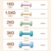 Made in Tokyo, colored plastic-impregnated dumbbells, small dumbbells for men, women, and children, pure iron fitness equipment, 2KG, two packs
