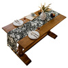 Lujie French retro dining table table flag chenille table cover high-end decorative strip cloth sideboard TV cabinet long cover towel Man Yuan - black 35*120cm