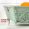 Yusenyi Home Folding Wash Basin Drainage Basket New Living Room Kitchen Storage Hollow Filter Water Washing Fruit Washing Vegetable Basket 1 Pack Green Foldable
