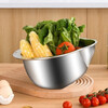 Drain basket stainless steel drain basin 304 food grade rice washing sieve rice washing basin kitchen rice washing artifact filter basket rice washing dish basin pure 304 steel
